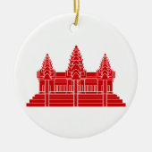 Angkor Wat Cambodian / Khmer Flag Keramikornament (Vorne)