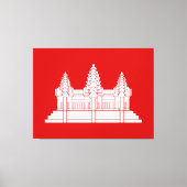Angkor Wat Cambodian / Khmer Flag Leinwanddruck (Vorderseite)