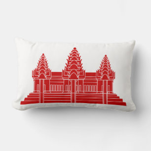 Angkor Wat Cambodian / Khmer Flag Lendenkissen