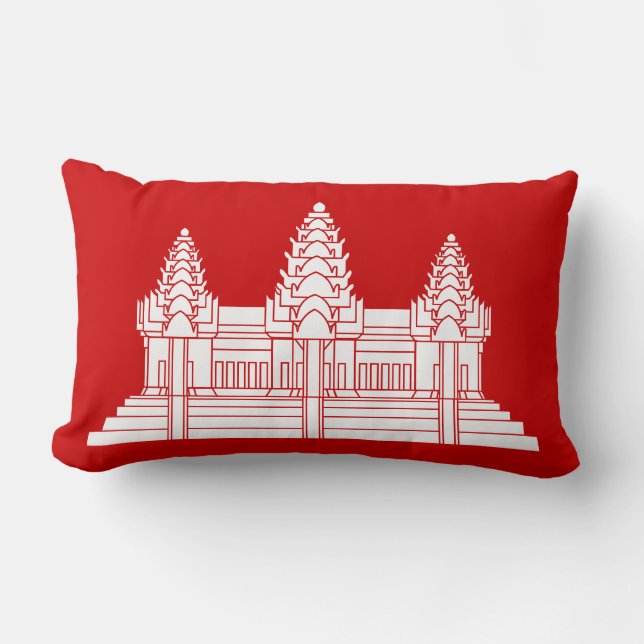 Angkor Wat Cambodian / Khmer Flag Lendenkissen (Vorderseite)