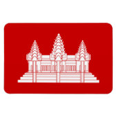 Angkor Wat Cambodian / Khmer Flag Magnet (Horizontal)