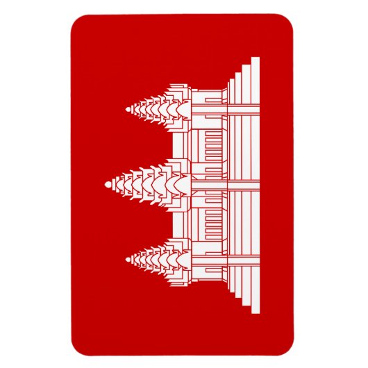 Angkor Wat Cambodian / Khmer Flag Magnet (Vertikal)