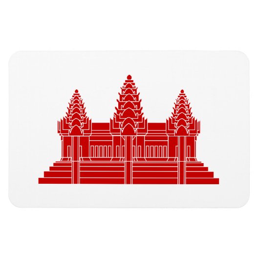 Angkor Wat Cambodian / Khmer Flag Magnet (Horizontal)