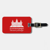 Angkor Wat Cambodian / Khmer Flag mit Motto Gepäckanhänger (Vorderseite horizontal)