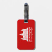 Angkor Wat Cambodian / Khmer Flag mit Motto Gepäckanhänger (Rückseite vertikal)