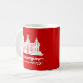 Angkor Wat Cambodian / Khmer Flag mit Motto Kaffeetasse (Vorderseite Links)