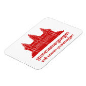 Angkor Wat Cambodian / Khmer Flag mit Motto Magnet (Linke Seite)