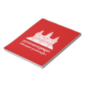 Angkor Wat Cambodian / Khmer Flag mit Motto Notizblock (Rotiert)
