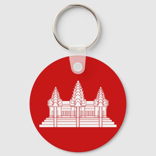 Angkor Wat Cambodian / Khmer Flag Schlüsselanhänger (Vorderseite)