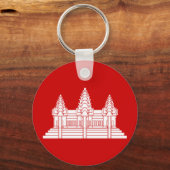 Angkor Wat Cambodian / Khmer Flag Schlüsselanhänger (Vorderseite)