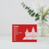 Angkor Wat Cambodian / Khmer Flag Visitenkarte (Stehend Vorderseite)