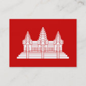 Angkor Wat Cambodian / Khmer Flag Visitenkarte (Rückseite)