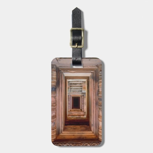 Angkor Wat Entryway, Kambodscha Gepäckanhänger (Vorderseite vertikal)