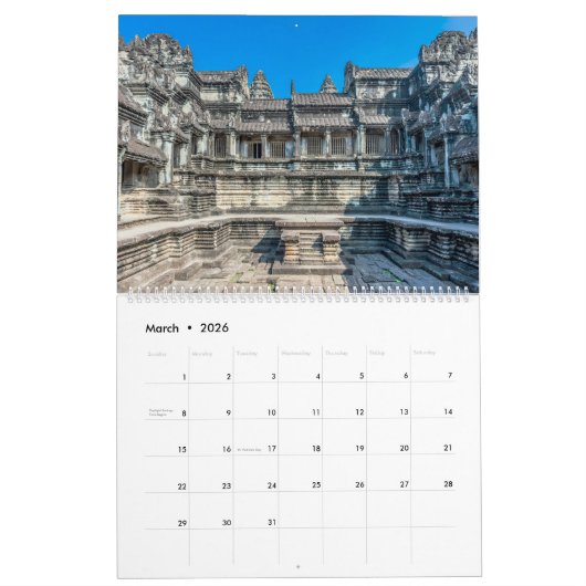 Angkor Wat Kalender (Mär 2026)