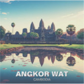 Angkor Wat Kambodscha Aufkleber (Vorderseite)