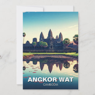 Angkor Wat Kambodscha Feiertagskarte
