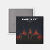 Angkor Wat Kambodscha in der Nacht Magnet (Vorderseite/Rückseite)