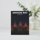Angkor Wat Kambodscha in der Nacht Postkarte (Stehend Vorderseite)