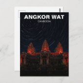 Angkor Wat Kambodscha in der Nacht Postkarte (Vorne/Hinten)