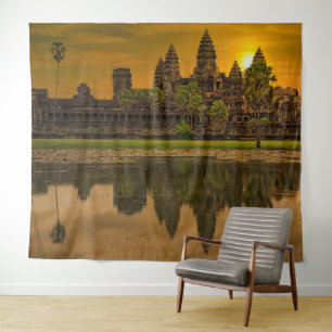 Angkor Wat Kambodscha Khmer Tempel Wandteppich