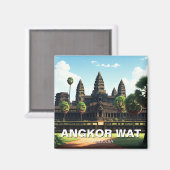 Angkor Wat Kambodscha Magnet (Vorderseite/Rückseite)