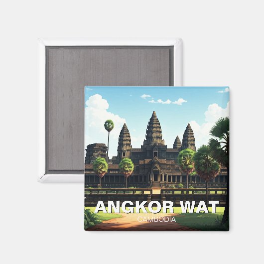 Angkor Wat Kambodscha Magnet (Vorderseite/Rückseite)