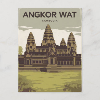 Angkor Wat Kambodscha Malerei Postkarte
