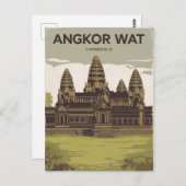 Angkor Wat Kambodscha Malerei Postkarte (Vorne/Hinten)