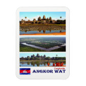 Angkor Wat - Kambodscha - Mosaik - Magnet (Vertikal)