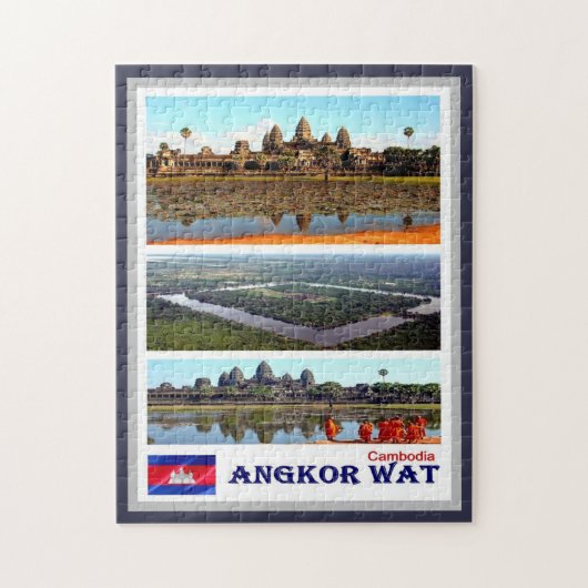 Angkor Wat - Kambodscha - Mosaik - Puzzle (Vertikal)