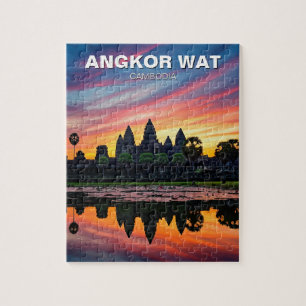 Angkor Wat Kambodscha Sonnenuntergang Puzzle