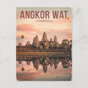 Angkor Wat Kambodscha Vintage Postkarte