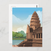 Angkor Wat Kambodscha Zeichnend Postkarte (Vorne/Hinten)