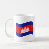 Angkor Wat kambodschanische Flagge weht Kaffeetasse (Links)