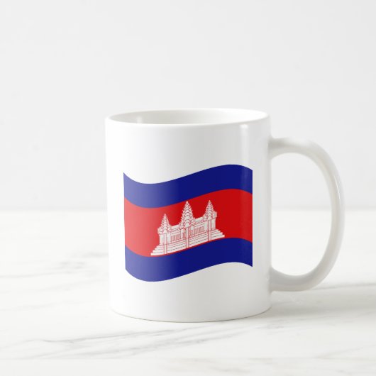 Angkor Wat kambodschanische Flagge weht Kaffeetasse (Rechts)