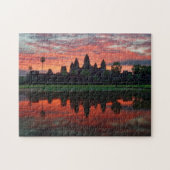 Angkor Wat Reflection in Pond in Kambodscha Puzzle (Horizontal)