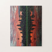 Angkor Wat Reflection in Pond in Kambodscha Puzzle (Vertikal)