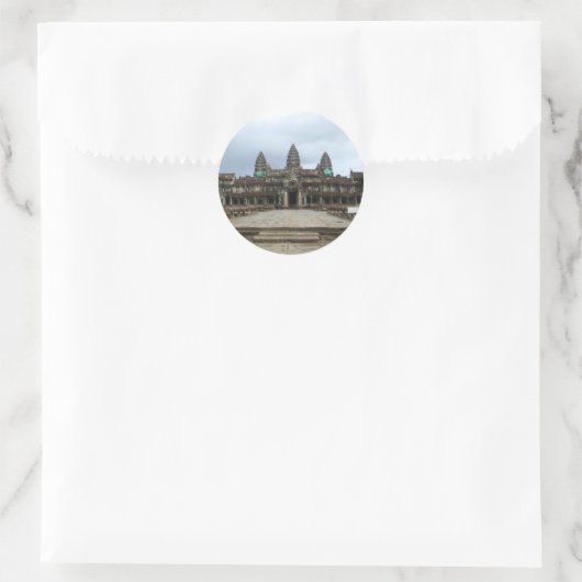 Angkor Wat Runder Aufkleber (Tasche)