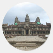 Angkor Wat Runder Aufkleber (Vorderseite)
