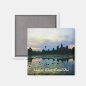 Angkor Wat Silhouette Colors Magnet (Vorderseite/Rückseite)