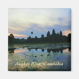 Angkor Wat Silhouette färbt Magneten Magnet