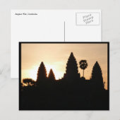 angkor wat Silhouette Postkarte (Vorne/Hinten)