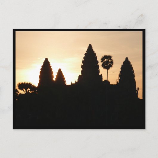 angkor wat Silhouette Postkarte (Vorderseite)