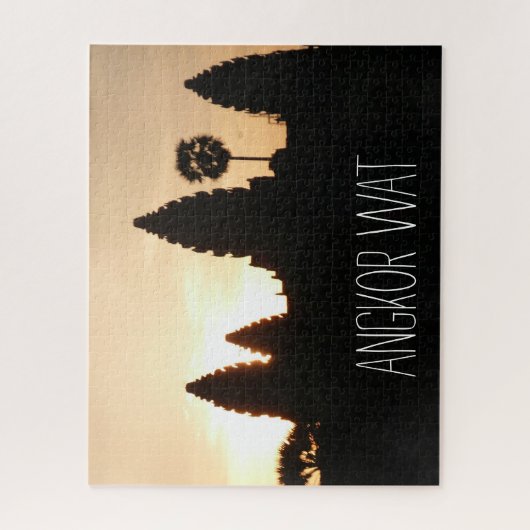 angkor wat Silhouette Puzzle (Vertikal)