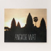 angkor wat Silhouette Puzzle (Horizontal)