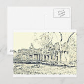 Angkor Wat Sketch Postkarte (Vorne/Hinten)