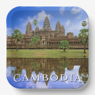 Angkor Wat Tempel Kampuchea, Kambodscha Pappteller