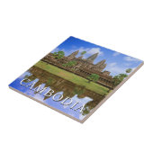 Angkor Wat Temple | Kampuchea, Kambodscha Fliese (Seite)