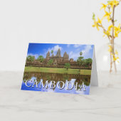 Angkor Wat Temple | Kampuchea, Kambodscha | Geburt Karte (Gelbe Blume)