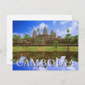 Angkor Wat Temple | Kampuchea, Kambodscha | Geburt Postkarte (Vorne/Hinten)